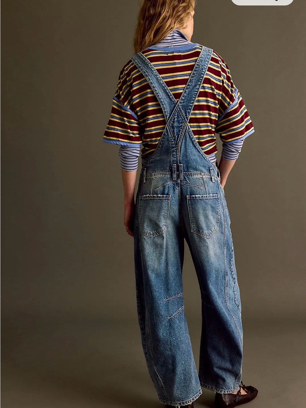 Free People Barrel Denim Overalls size S - Picture 2 of 3